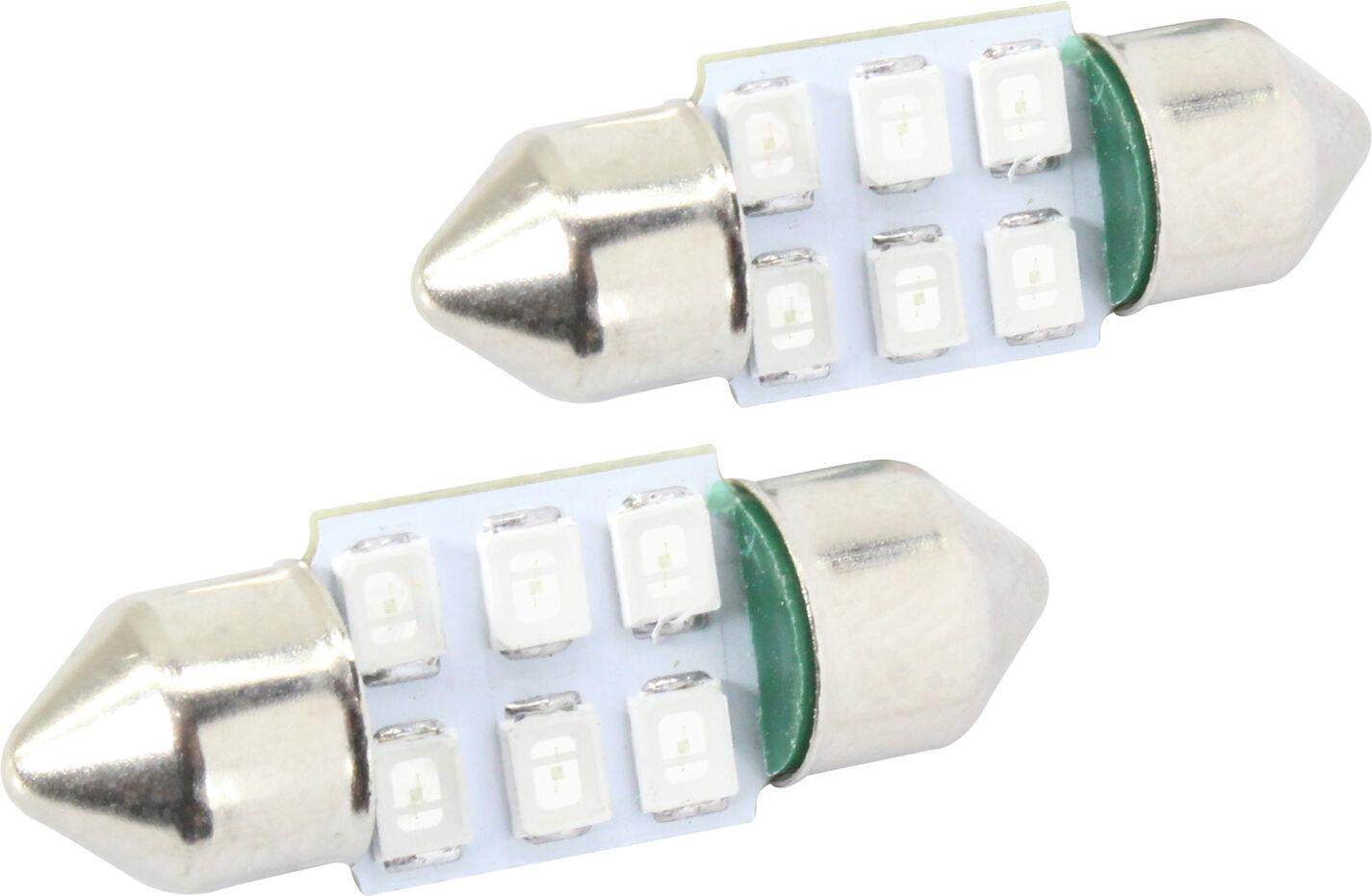 Лампочка 2-охцокольная Futura LED T11 C8W SMD 6-диодов 24V-0,7Вт SV8.5-8 28 мм 2 шт. Зеленый (80223) Лампочка 2-охцокольная Futura LED T11 C8W SMD 6-диодов 24V-0,7Вт SV8.5-8 28 мм 2 шт. Зеленый (80223)