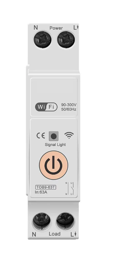 Размыкатель 63А - 220V - Tuya - WiFi - на DIN рейку - ORANGE