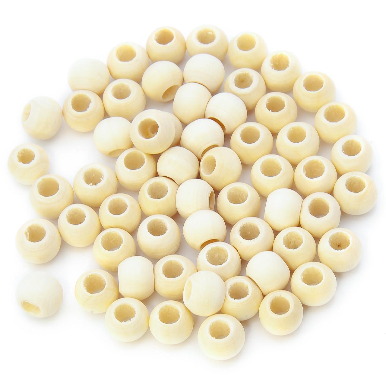 Бусины деревянные 100 шт. 8 мм отверстие 2,5 мм Бежевый (БД0008н03)