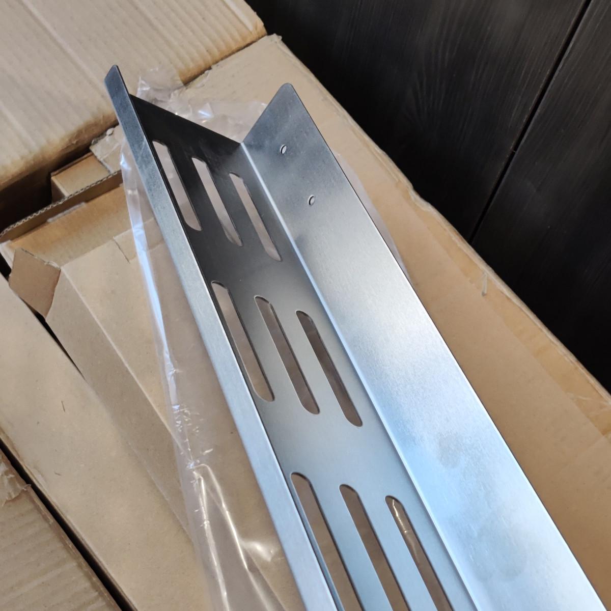 Поличка для ванной кімнати Disfact HL-65 L-форми довга пряма відкрита з товстої нержавіючої сталі 65 см Сріблястий матовий (3328) - фото 2