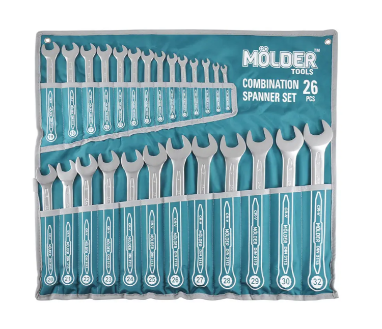 Набор ключей комбинированных Molder MT58126 CR-V 6-32 мм 26 шт. (MT58126) - фото 6 Набор ключей комбинированных Molder MT58126 CR-V 6-32 мм 26 шт. (MT58126) - фото 6