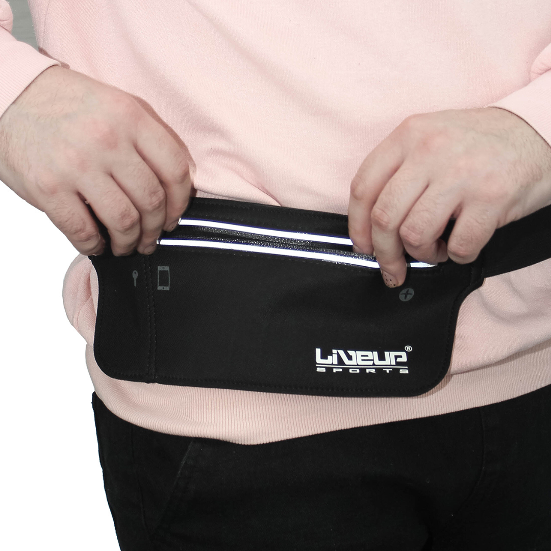 Пояс для бiгу LiveUp Waist Pack Чорний (NIA3799) - фото 7