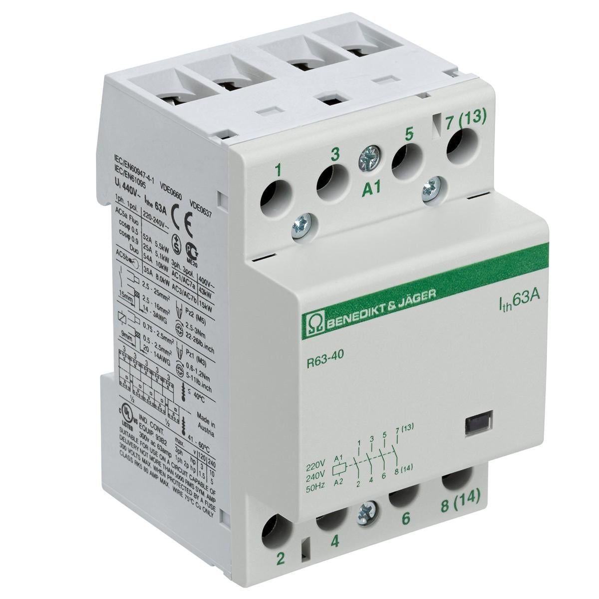 Контактор Benedict R63-40 63 А 4NO 230 В 50 Hz (16530)