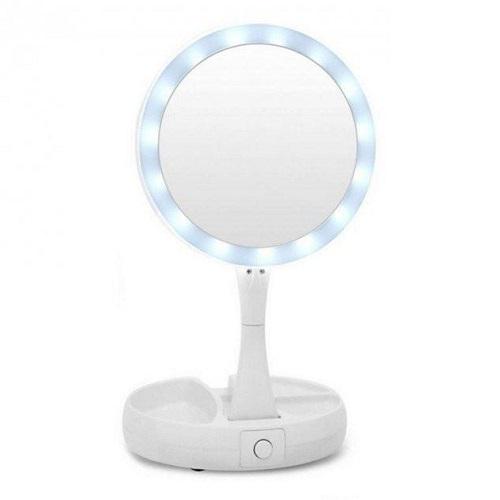 Складное зеркало для макияжа My Fold Away Mirror с LED подсветкой