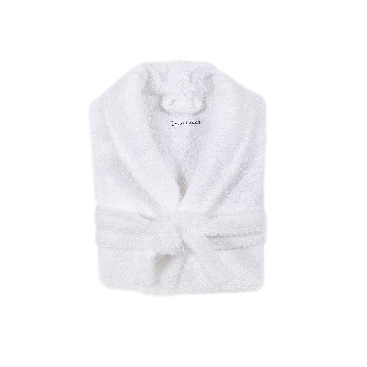 Халат махровий Lotus Home Basic Soft XL Білий (28092584) - фото 2