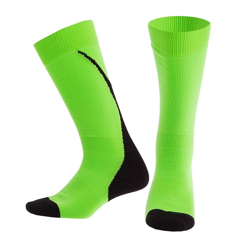 Гетры футбольные KS-04 р. 32-39 Салатово-черный (57429027)