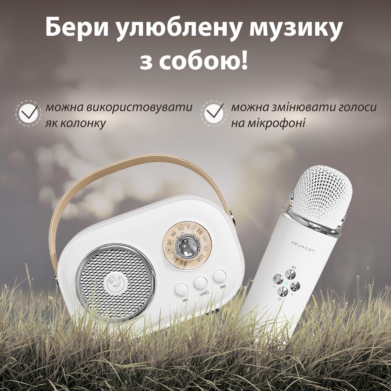 Портативна колонка Bluetooth з мікрофоном і вологозахистом TF card Білий (C20W) - фото 5