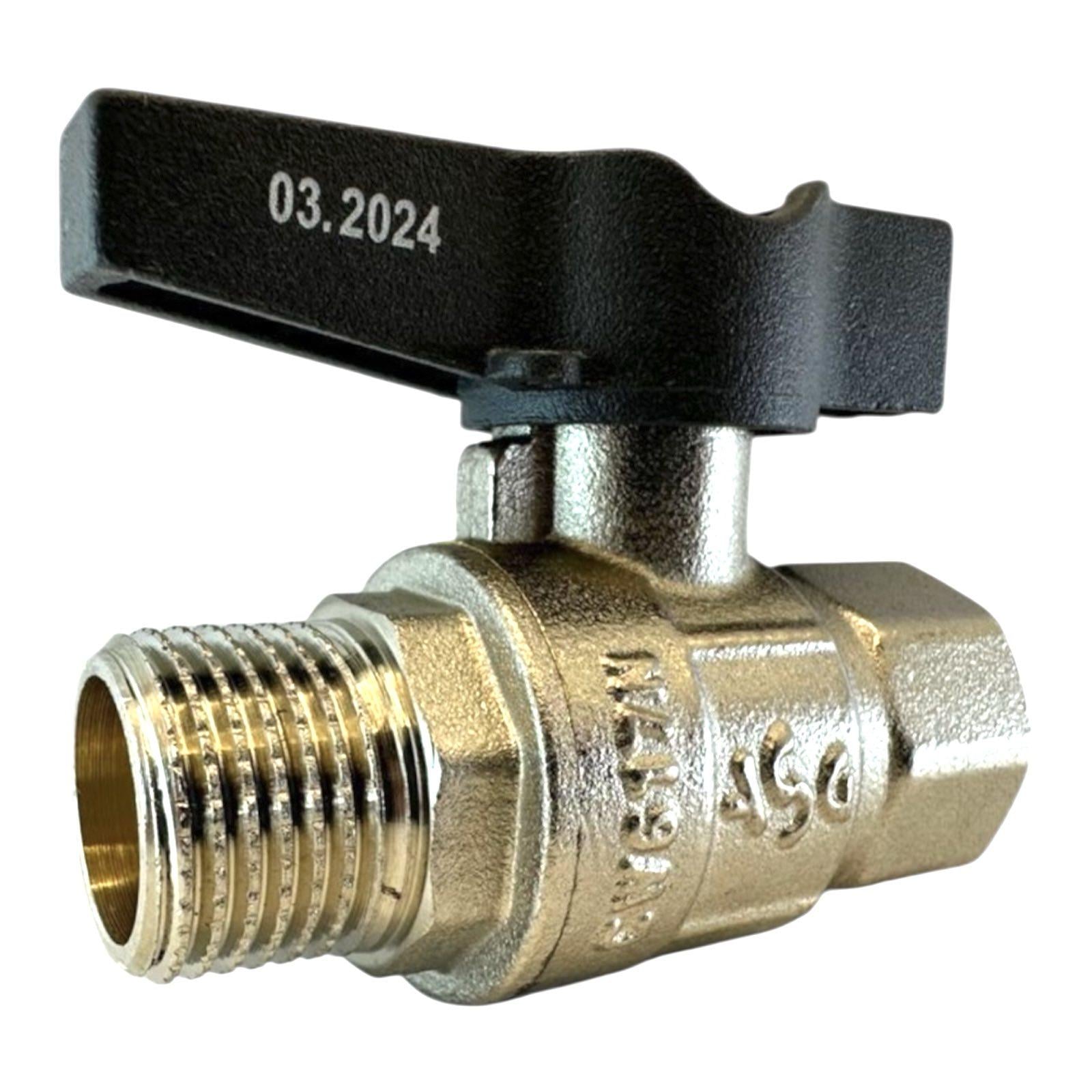 Кран кульовий ASG ПЛЮС 1/2" ЗВ метелик (00-00009537)