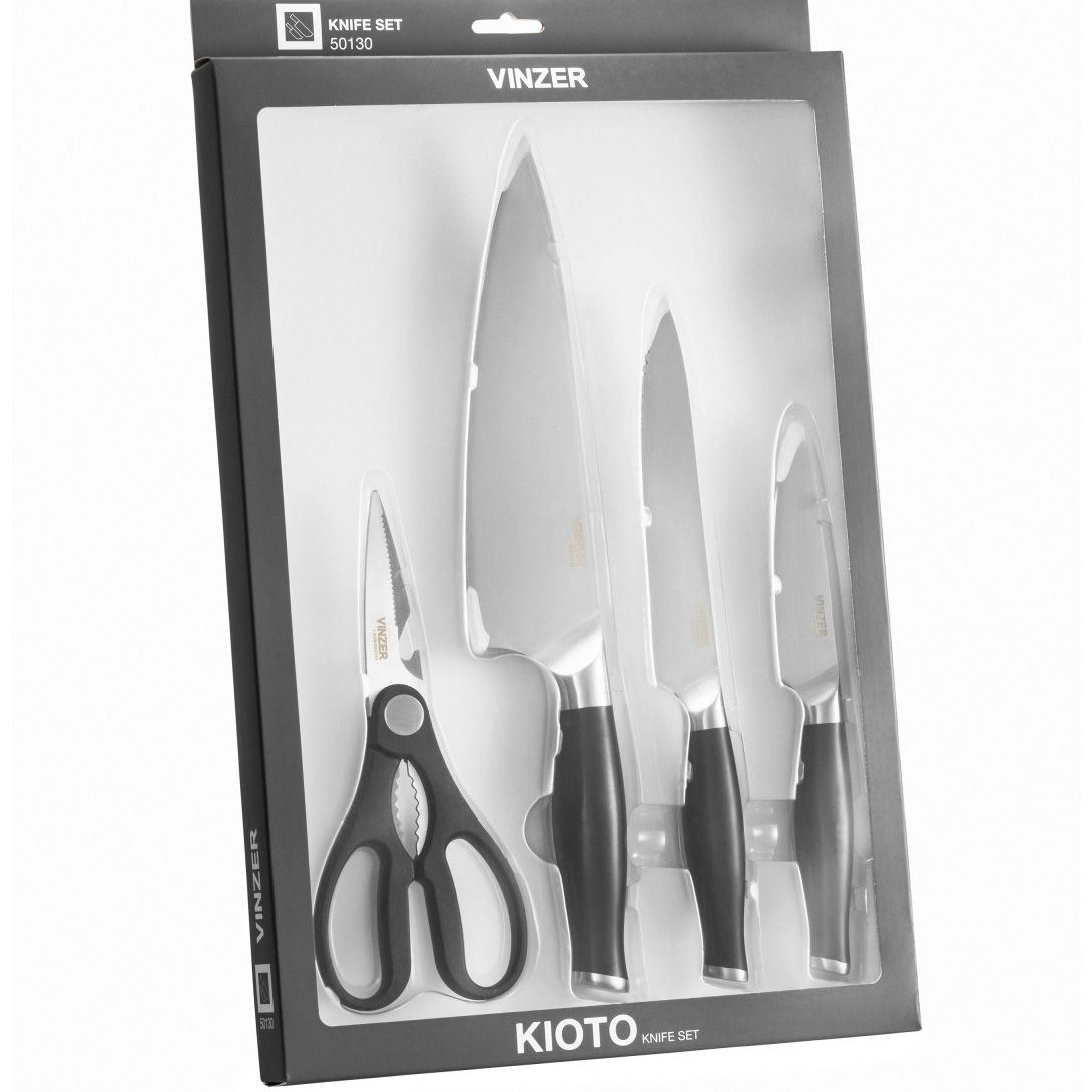 Набор ножей Vinzer Kioto с ножницами 4 предмета (50130) - фото 6 Набор ножей Vinzer Kioto с ножницами 4 предмета (50130) - фото 6