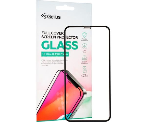 Захисне скло Gelius Full Cover Ultra-Thin 0,25 мм для Apple iPhone XR Black (0100000091053)