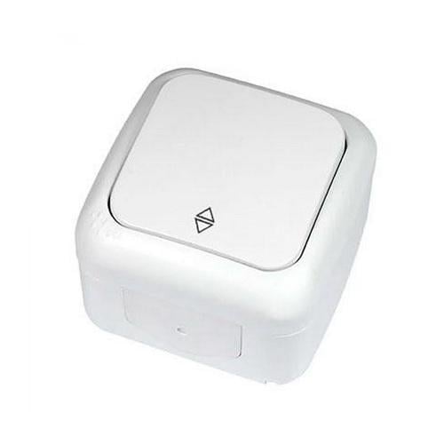 Выключатель одноклавишный Viko Palmiye накладной проходной Белый (27551072)