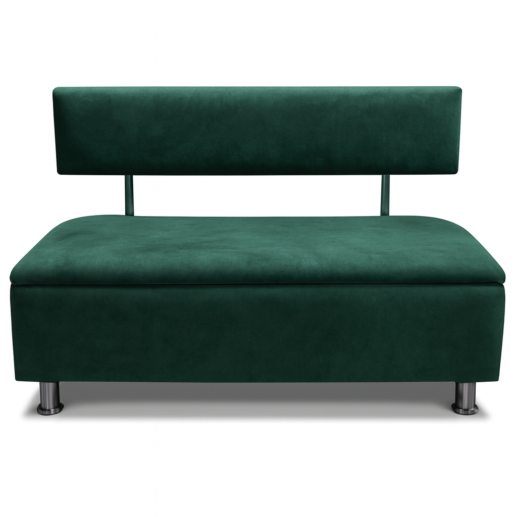 Диван в зону ожидания Сompakt велюр 100 см Зеленый