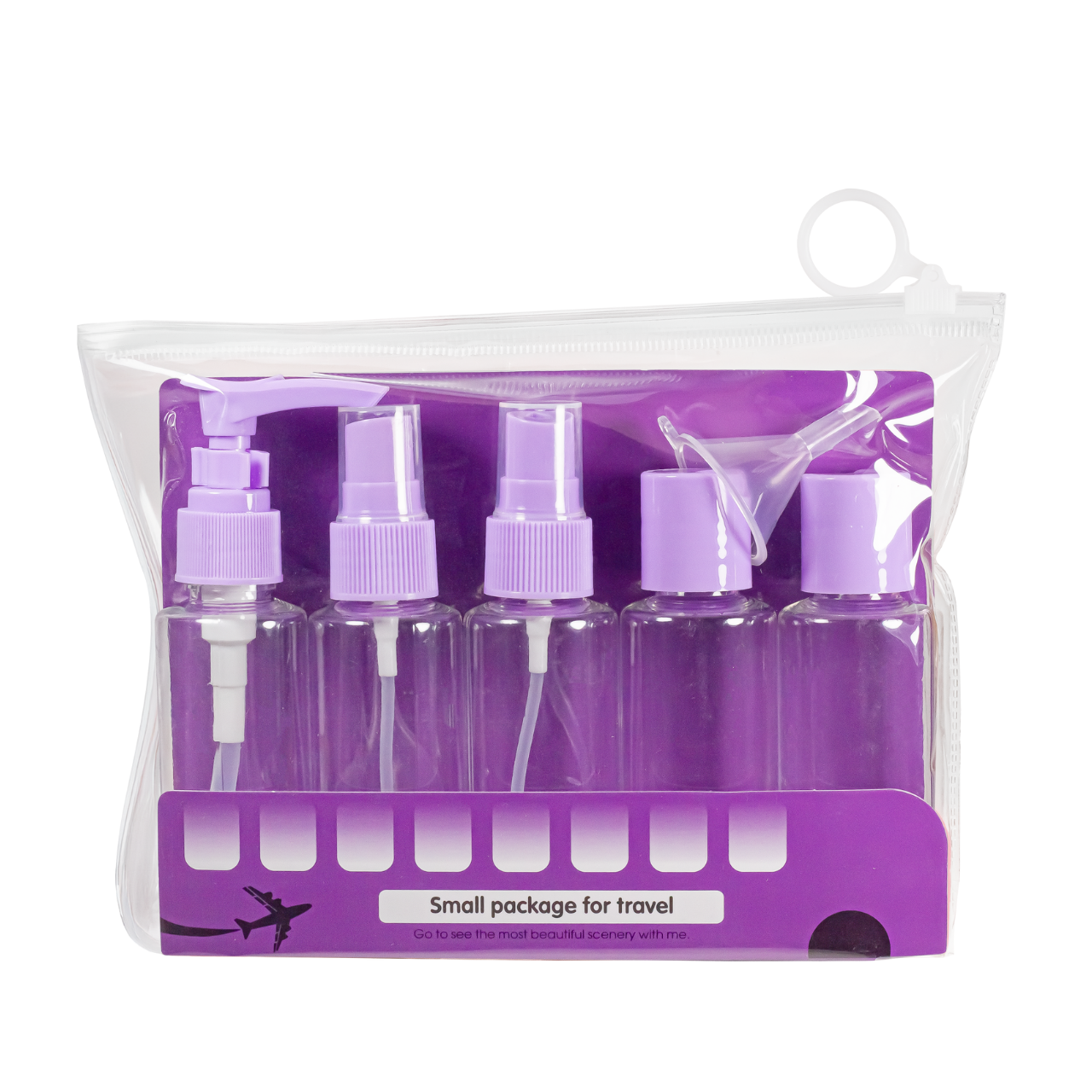 Набір дорожній ємностей для косметики WH Travel Bottles Set 5 шт. Пурпурний (13348208)