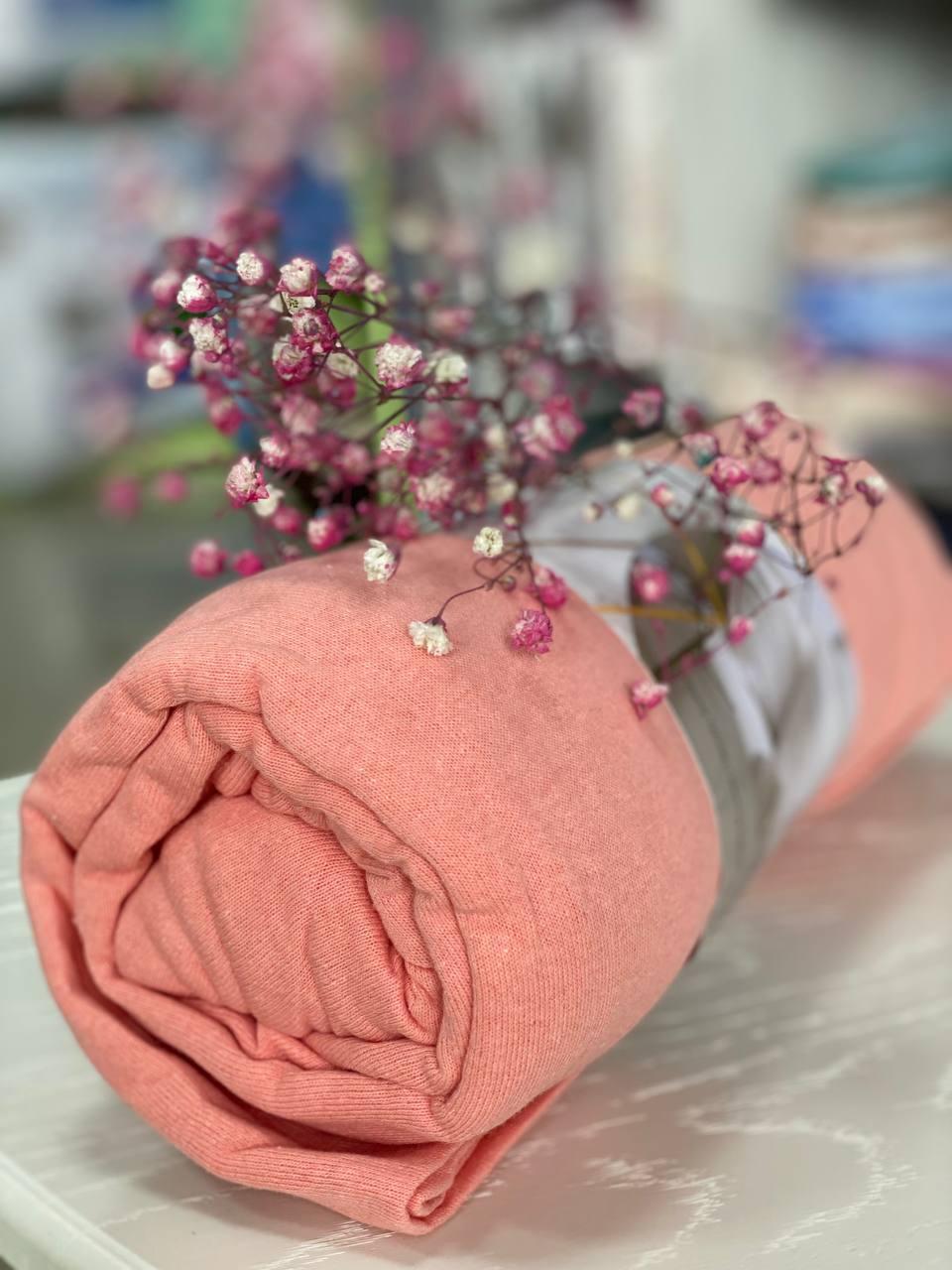 Простыня на резинке трикотажная хлопоковая Персиковый (6200-3) Простыня на резинке трикотажная хлопоковая Персиковый (6200-3)