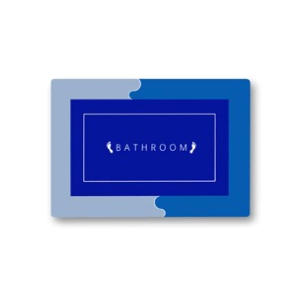 Коврик в ванную комнату Stenson R30937-120 прямоугольный 80x120 см Синий с голубым (26712831)