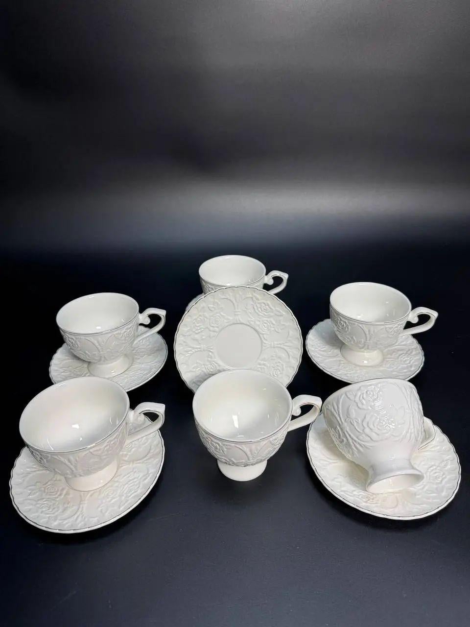 Чайный сервиз L-MG-8212J на 6 персон 12 пр. 250 мл Белый (31870619)