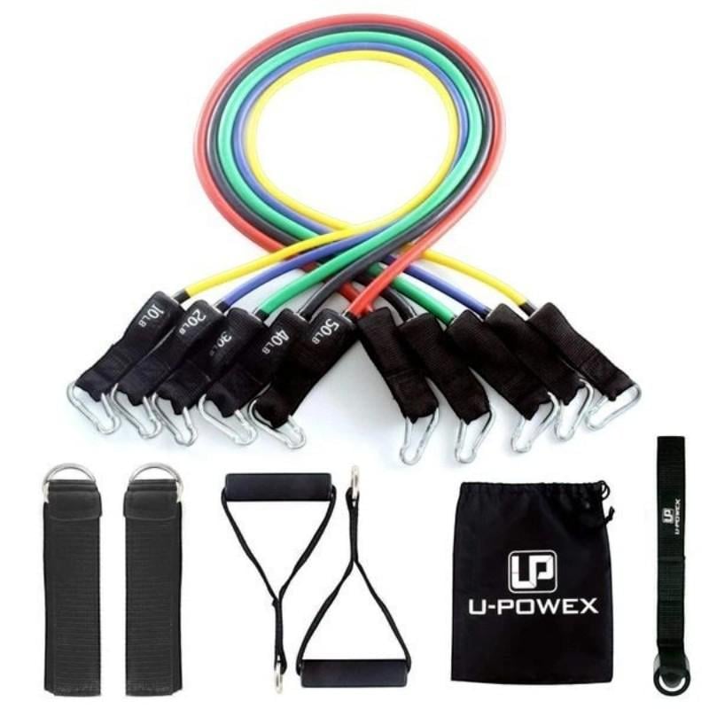 Набір трубчастих еспандерів U-Powex Home Gym 5 рівнів навантаження 4,5–23 кг Різнокольоровий (DNL25) Набір трубчастих еспандерів U-Powex Home Gym 5 рівнів навантаження 4,5–23 кг Різнокольоровий (DNL25)