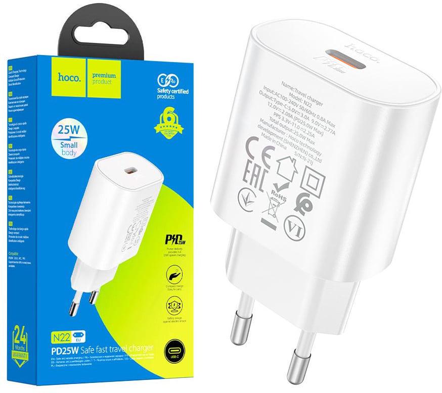Зарядное устройство для Hoco N22 PD25W Type-C White (39890)