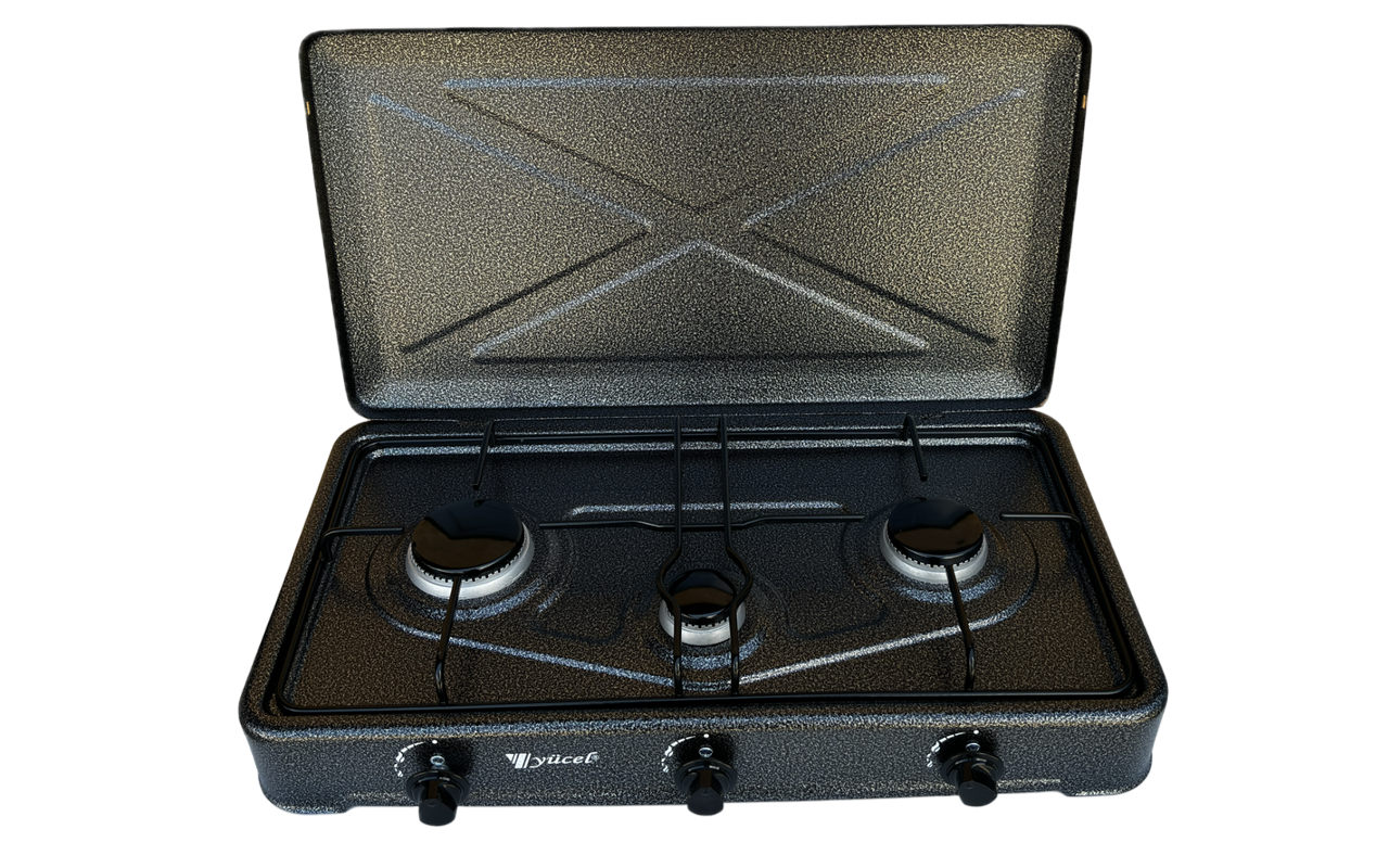 Таганок Yucel O-300-LPG-Grey 3-х газовий конфорковий (2225602584)