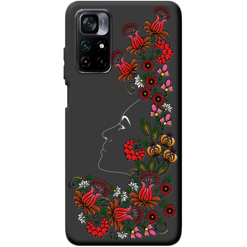 Чехол BoxFace Poco M4 Pro 5G 3D Ukrainian Muse Черный силикон (43742-bk64-44259)