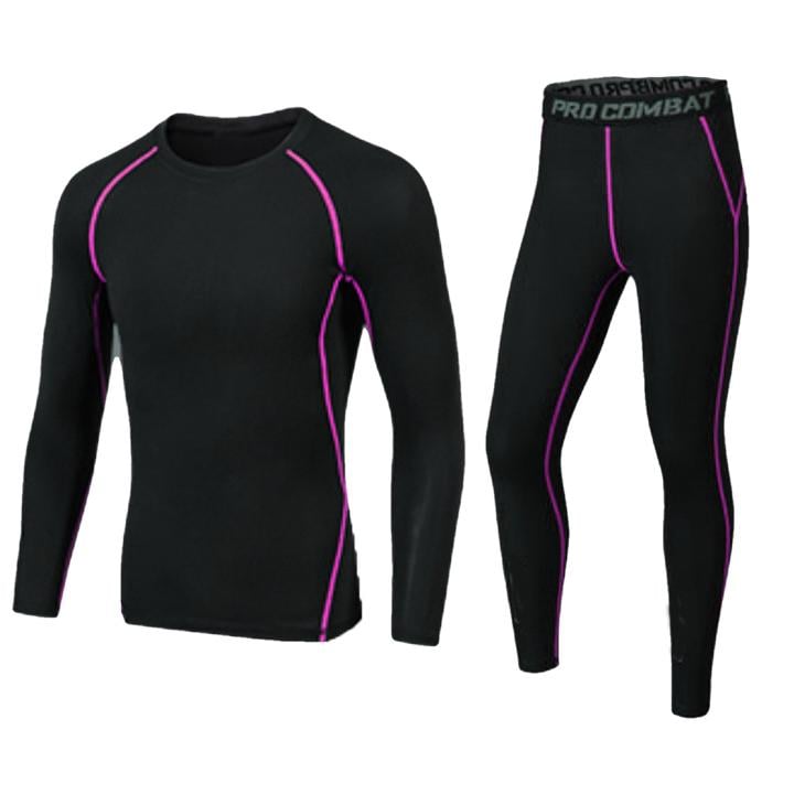 Термобелье детское для футбола FENTA Thermal Underwear 135-145 см Black/Pink (3494)