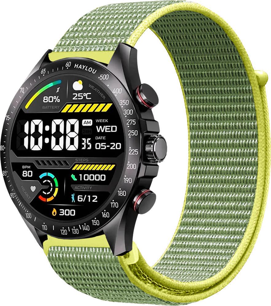 Ремінець нейлоновий Sport Loop для Haylou Solar Pro LS18 Gray/Yellow (40849-63)