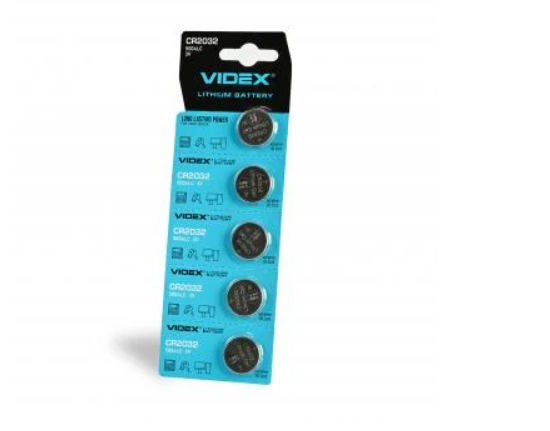 Батарейка литиевая Videx CR2032 Blister Card 3V 5004LC Lithium Battery 5 шт.