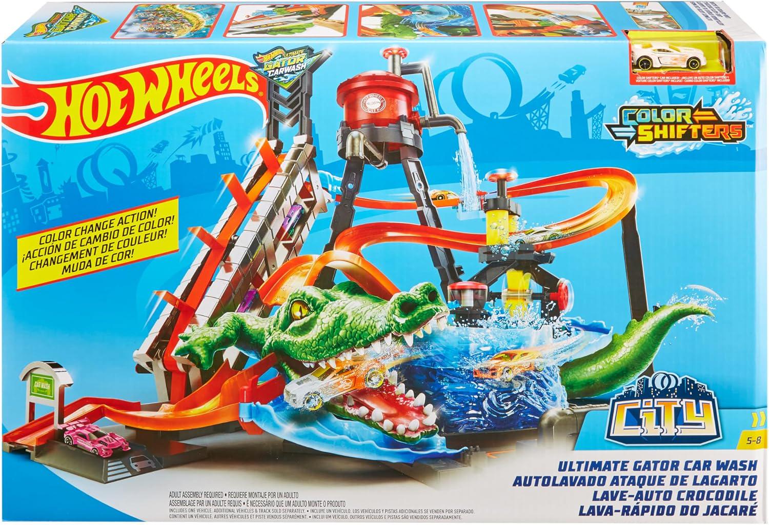 Ігровий набір Hot Wheels City Вибух кольорів Водонапірна вежа Ultimate Gator Car Wash FTB67