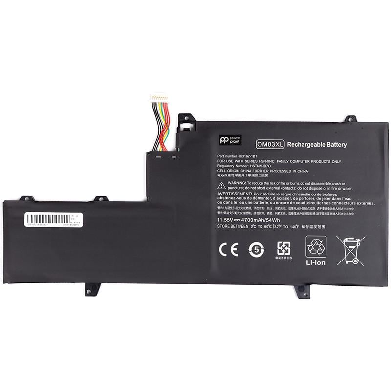Аккумулятор Power для ноутбуков HP EliteBook X360 OM03XL 11,55V 4700 mAh (2477884974)