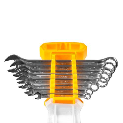 Комплект ключів гайкових INGCO INDUSTRIAL комбінованих 6-19 мм 8 шт. (26771515) - фото 2 Комплект ключів гайкових INGCO INDUSTRIAL комбінованих 6-19 мм 8 шт. (26771515) - фото 2