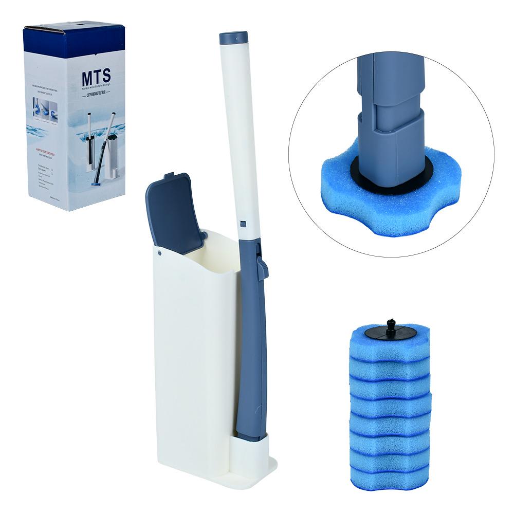 Туалетный ершик R30698 на подставке с сменными моющими губками 8 шт. - фото 3