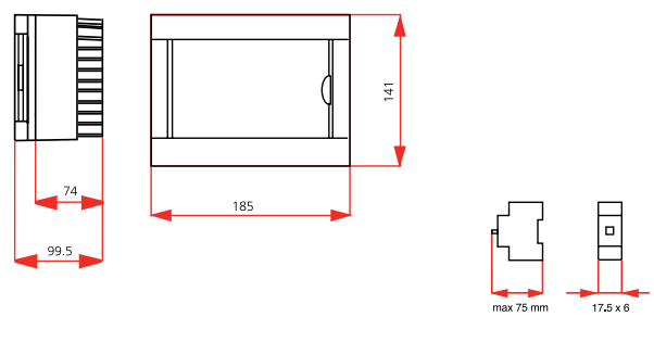 Розподільчий щит Viko накладний 6 модулів бокс під автомати - фото 2