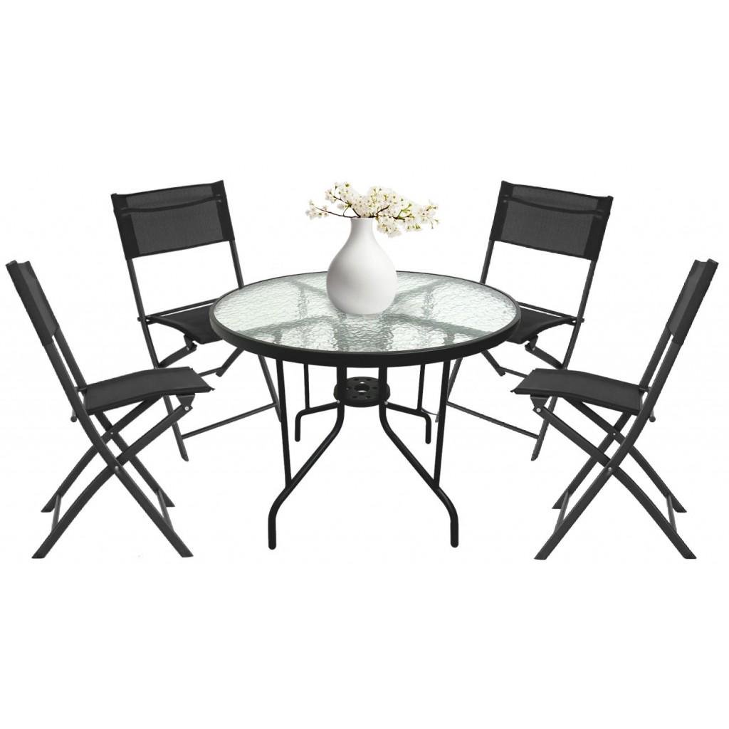Набор садовой мебели Bonro B-5590 стол и кресло 4 шт. Черный (4240055712)