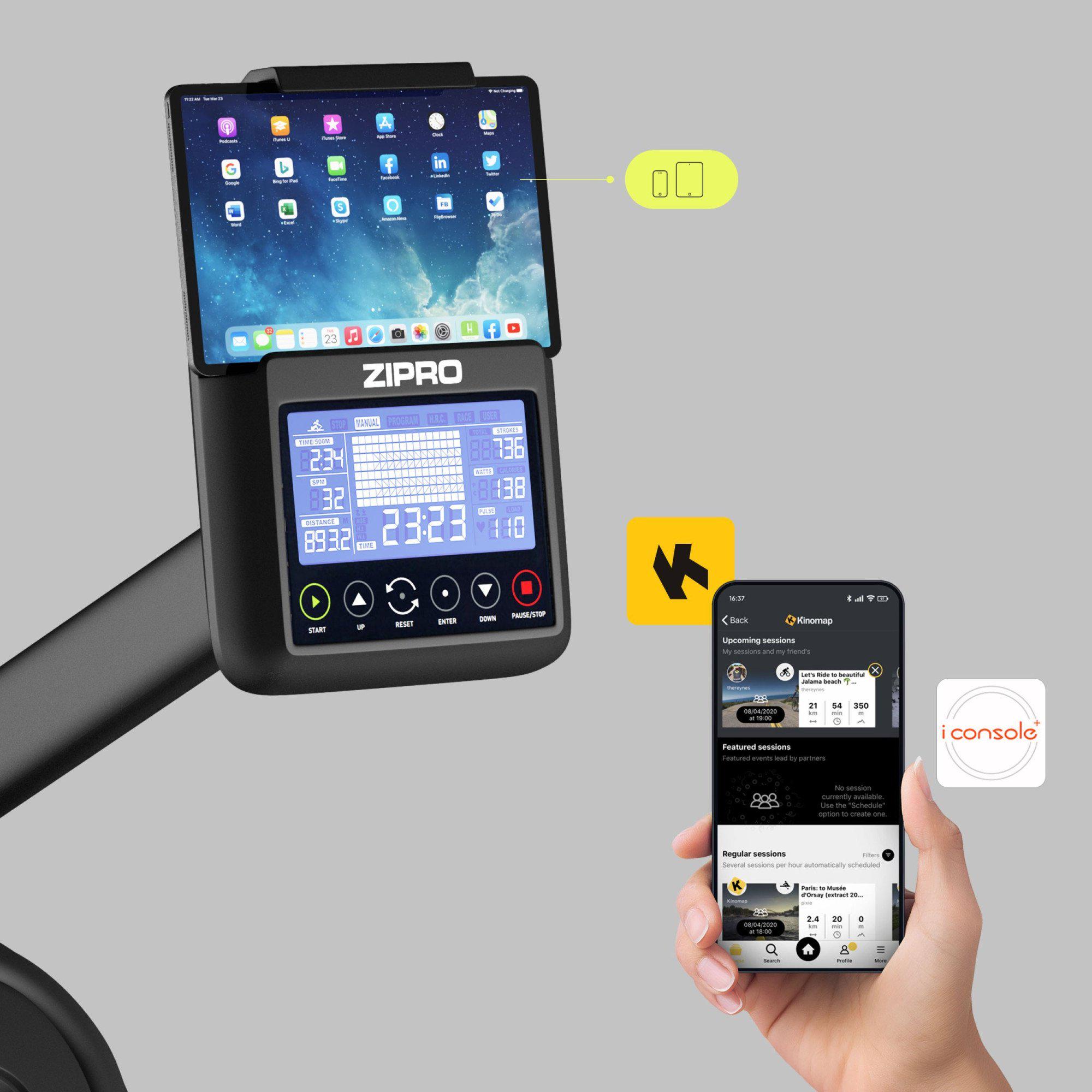 Веслувальний тренажер Zipro Power 10 Чорний (441464) - фото 4 Веслувальний тренажер Zipro Power 10 Чорний (441464) - фото 4