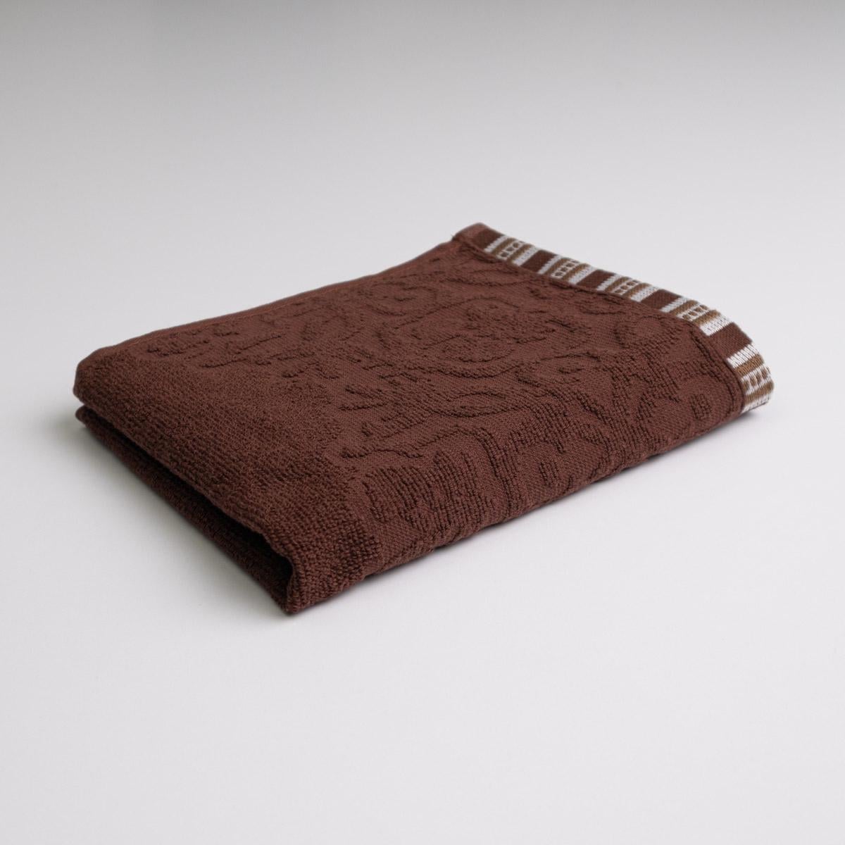Полотенце для рук и лица махровое GM Textile с орнаментом 400 г/м2 40х70 см Коричневый (rmo400-70-brown)