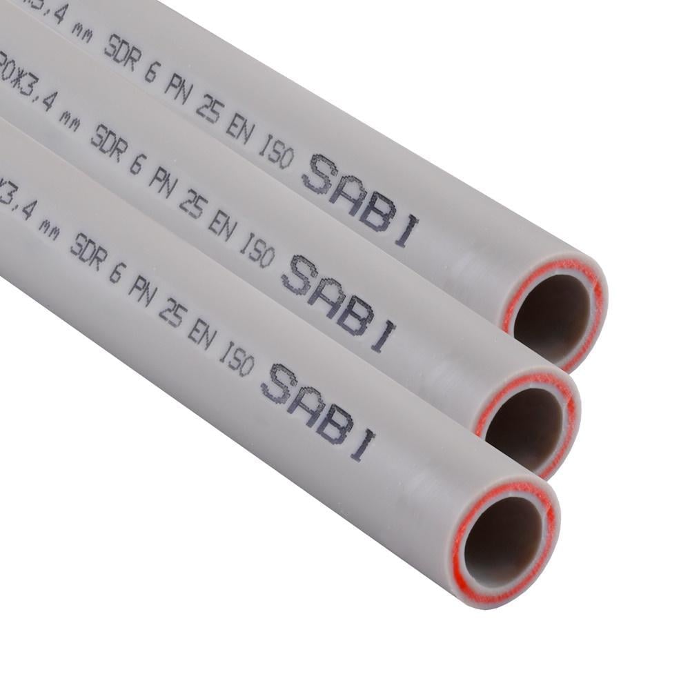 Труба Sabi PPR Fiber PIPE ⌀ 20x3,4 мм PN 25 со стекловолокном (000011254)