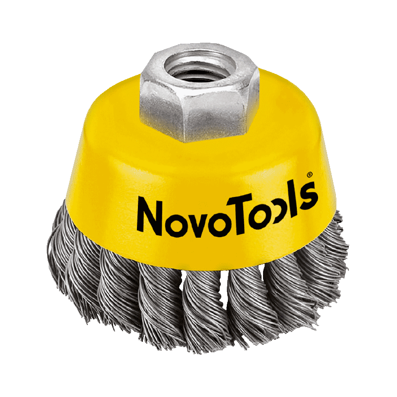 Щетка торцевая NovoTools M14х2 из крученой проволоки 85 мм (31642434)