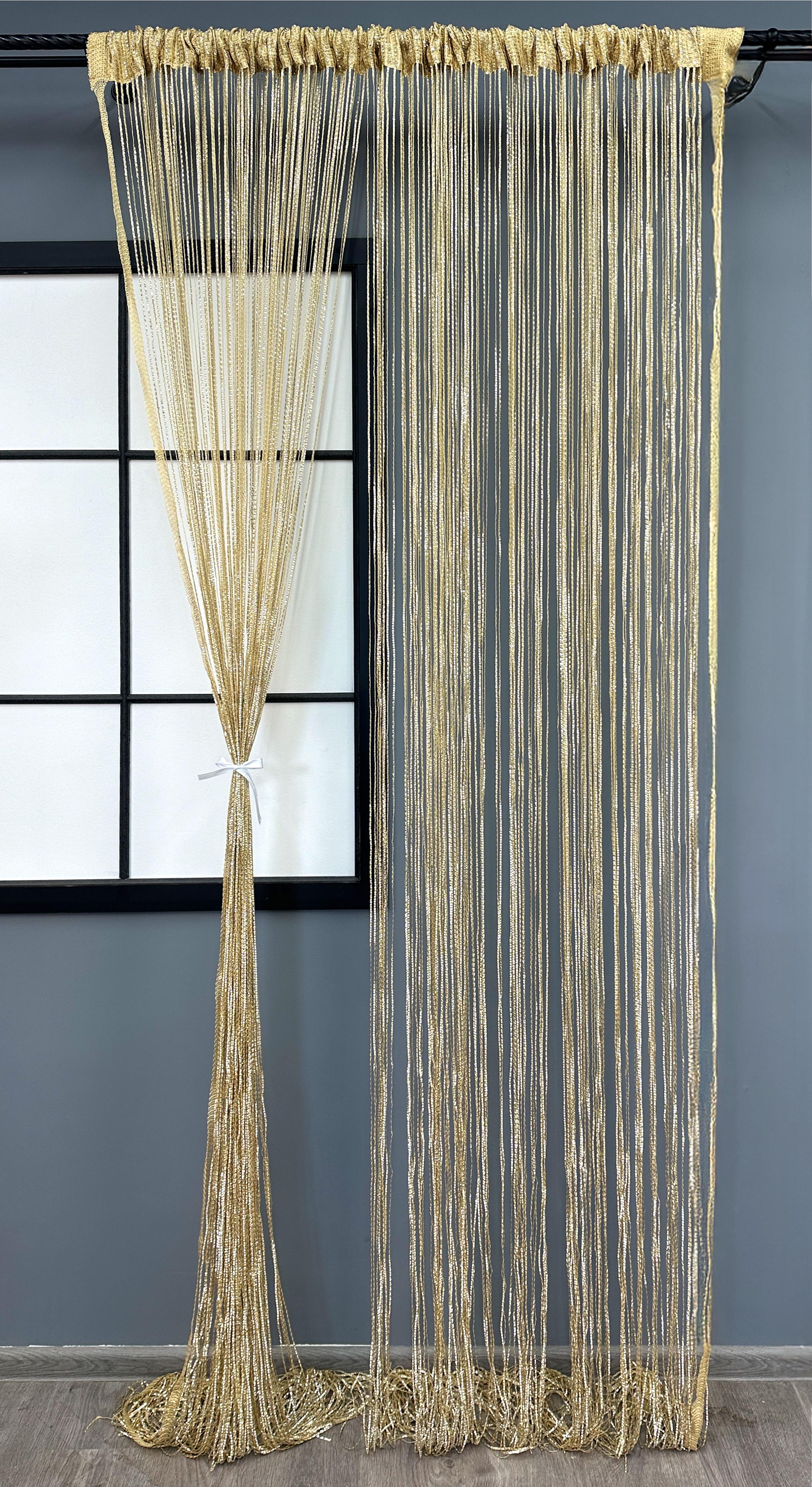 Шторы-нити Rovi Premium с люрексом 300х300 см Золотистый (61-113) - фото 1 Шторы-нити Rovi Premium с люрексом 300х300 см Золотистый (61-113) - фото 1