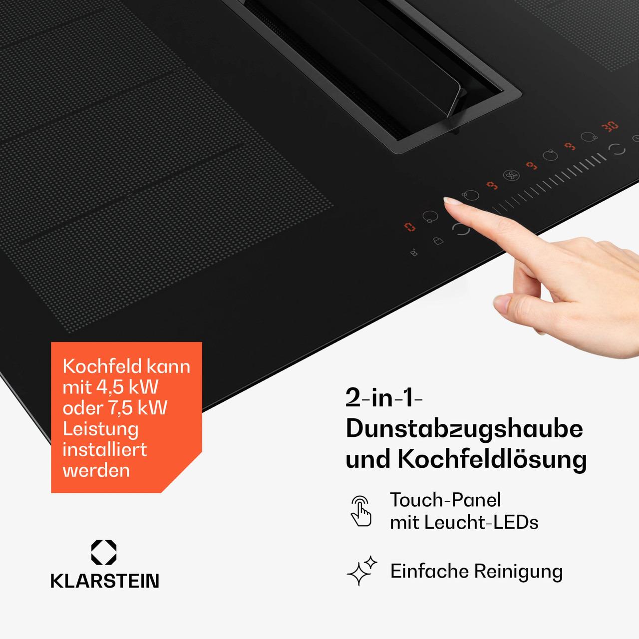 Варочная поверхность индукционная с вытяжкой KLARSTEIN Chef-Fusion DownAir (10045557) - фото 8 Варочная поверхность индукционная с вытяжкой KLARSTEIN Chef-Fusion DownAir (10045557) - фото 8