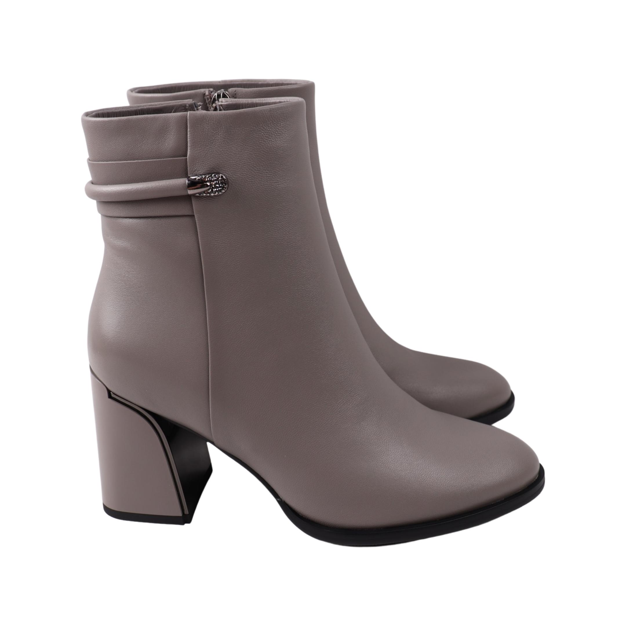 Ботильоны женские Molka натуральная кожа р. 39 Серый (302-23DH)