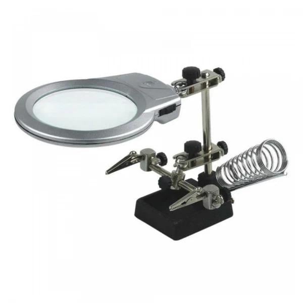 Держатель Третья рука ZD-10M-2 2Х 90 мм c Led (210054-22)