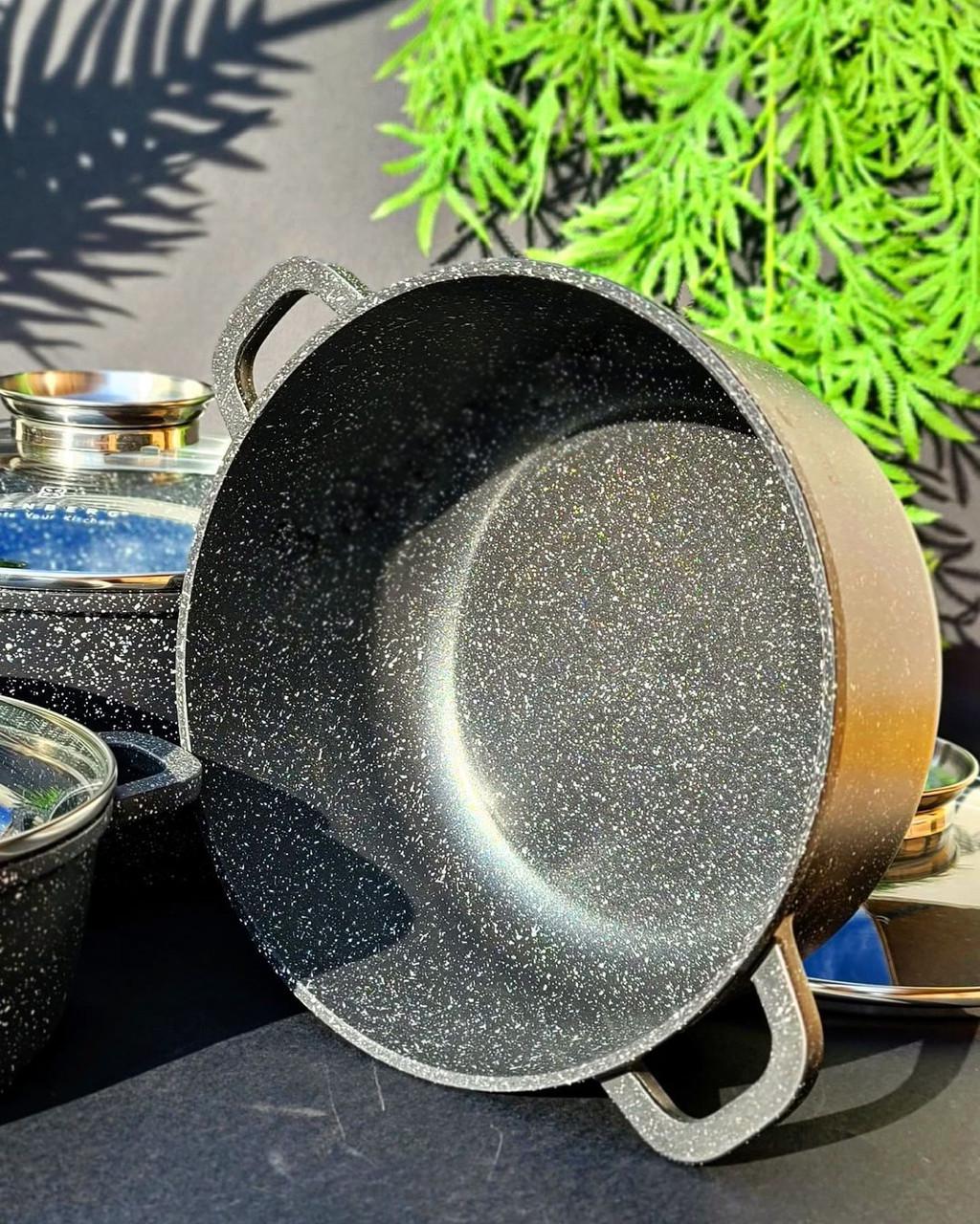 Набір казанів Edenberg із мармуровим антипригарним покриттям 3 шт. (EB-8140) - фото 6 Набір казанів Edenberg із мармуровим антипригарним покриттям 3 шт. (EB-8140) - фото 6