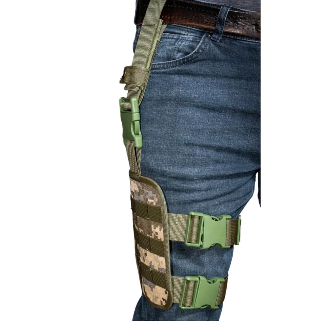 Платформа на стегно для підсумків Kirasa Cordura 1000D Molle 15х20 Pixel (KI284) - фото 5 Платформа на стегно для підсумків Kirasa Cordura 1000D Molle 15х20 Pixel (KI284) - фото 5