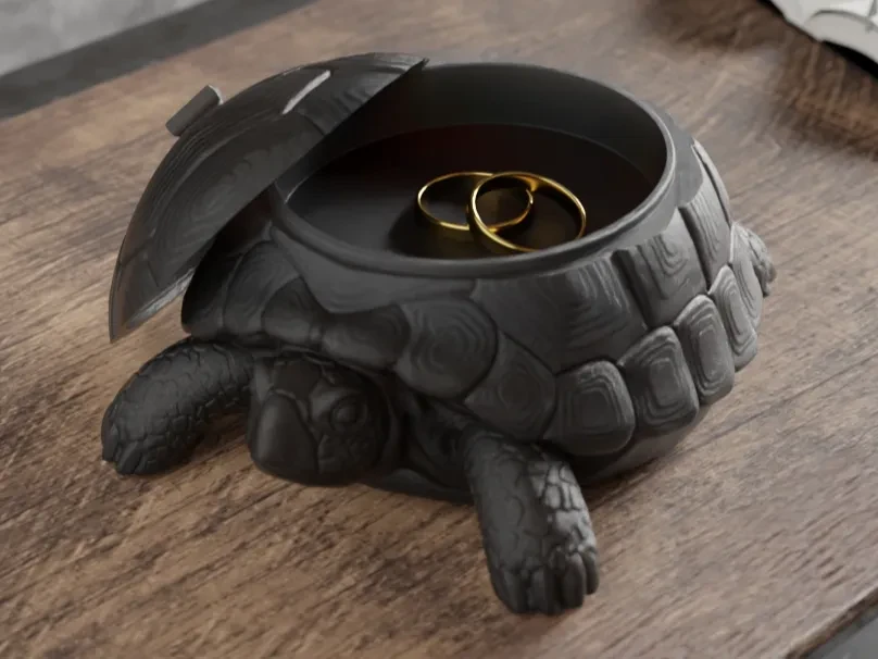 Шкатулка-статуэтка Мудрая Черепаха для украшений и мелочей 13x9x18 см (2869641776)