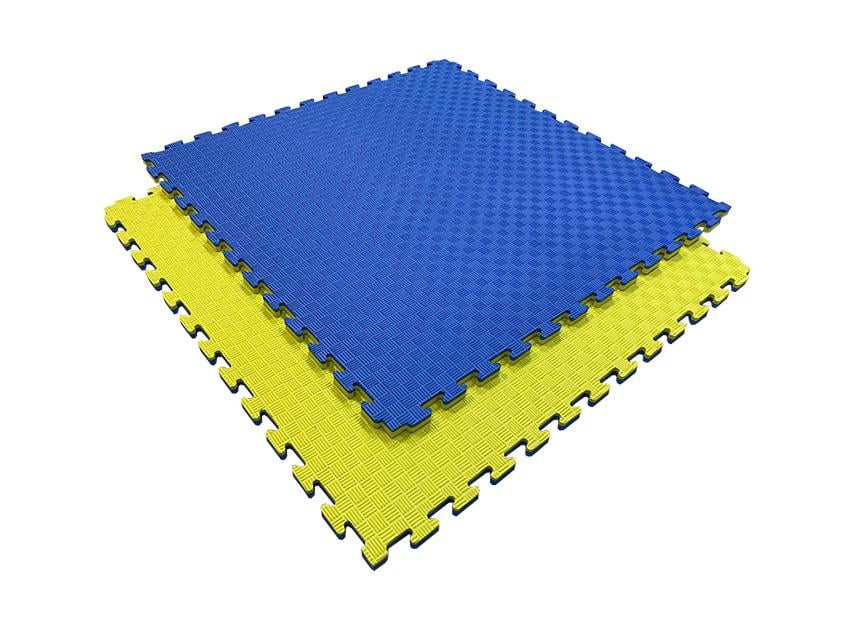 Мат-татами Ласточкин хвост 25 мм 1х1 м Сине-желтый (2118754864)