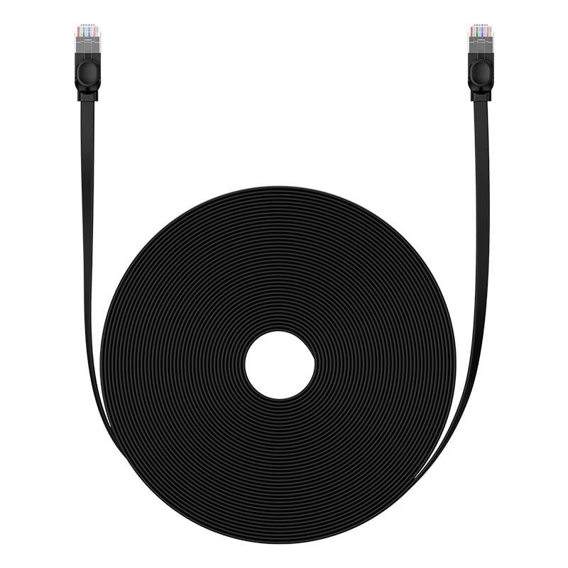 Патч-корд BASEUS High Speed CAT6 Gigabit Ethernet Cable Flat 30 м B00133205111-02 Black