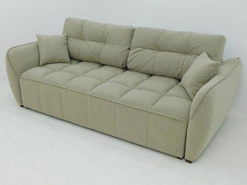 Диван раскладной Вуди Конти с цельным сиденьем дерево/ламинированная ДСП/ткань Оливковый