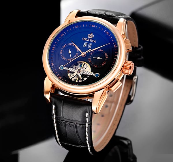 Часы наручные мужские Orkina DeLuxe Black (1084)