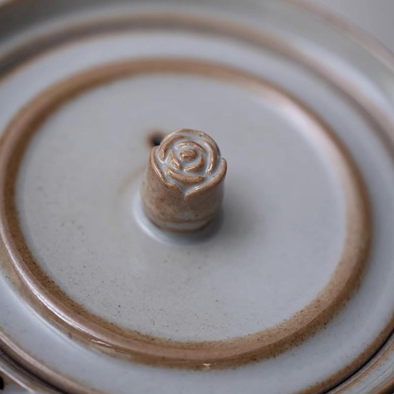 Сервіз для чаю дорожній Lesko 20240129 Гайвань керамічний з чохлом/підставкою та рушником 170 мл Gray/Blue (24366892) - фото 3