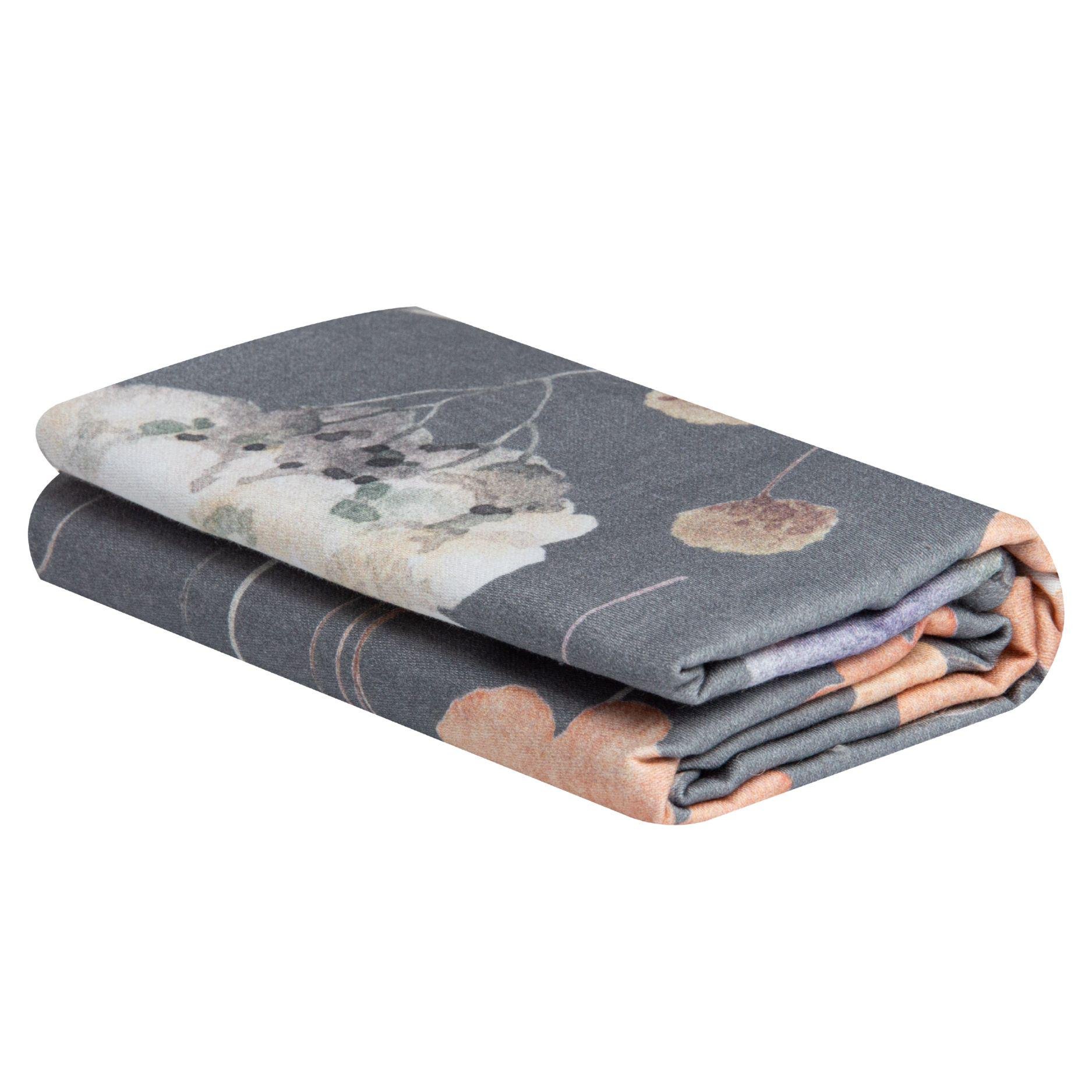Підковдра IDEIA Квіти сатин бавовна натуральна 145х215 см Графітовий (24654)
